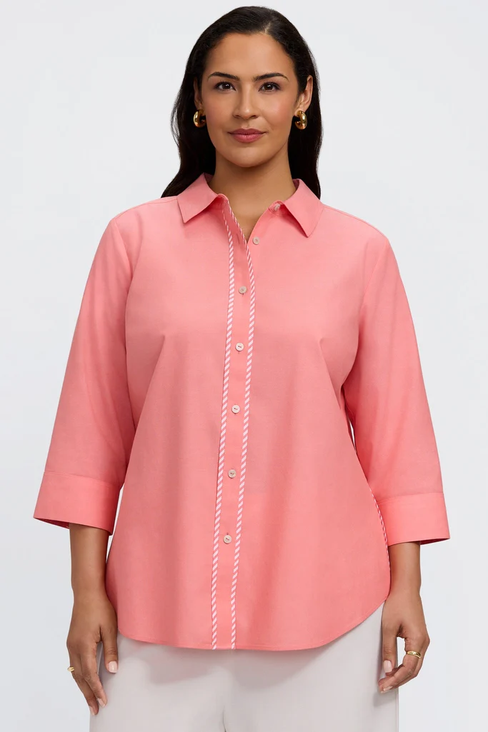 Marni Plus No Iron Pinpoint 3/4 Sleeve Shirt - Image 5
