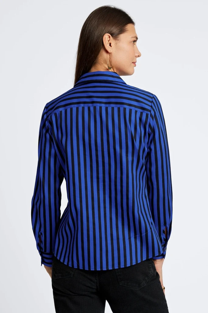 Mary Stripe & Gingham Long Sleeve Shirt - Image 6