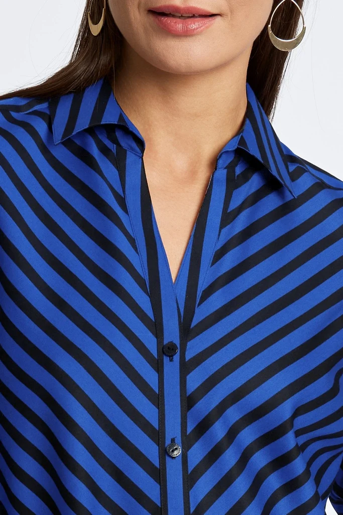 Mary Stripe & Gingham Long Sleeve Shirt - Image 8