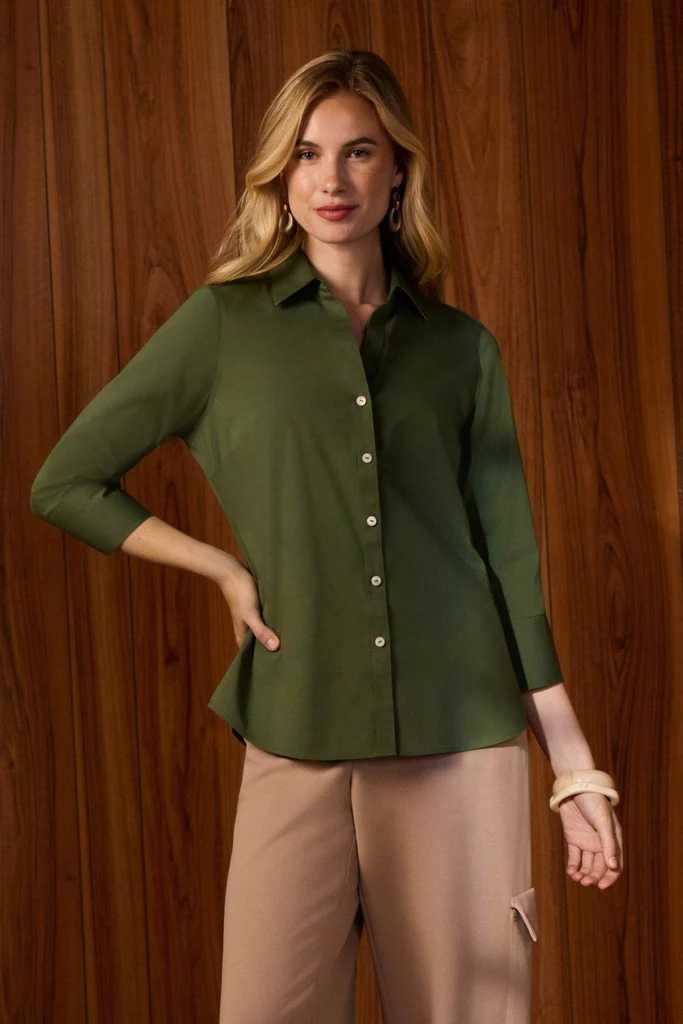 Mary No Iron Stretch 3/4 Sleeve Shirt - Image 18