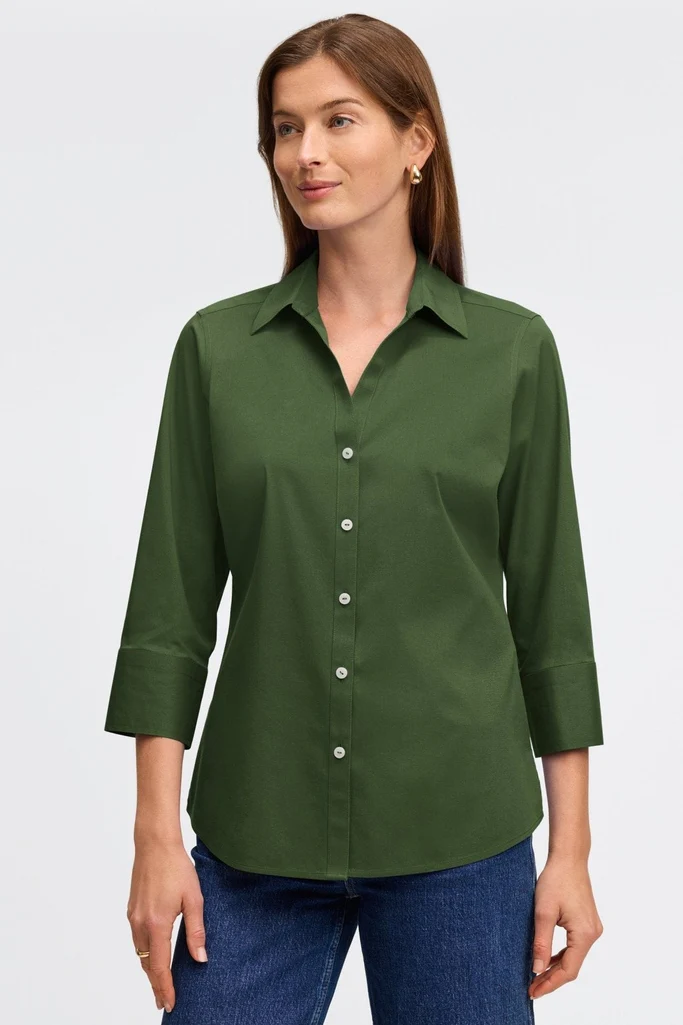 Mary No Iron Stretch 3/4 Sleeve Shirt - Image 19