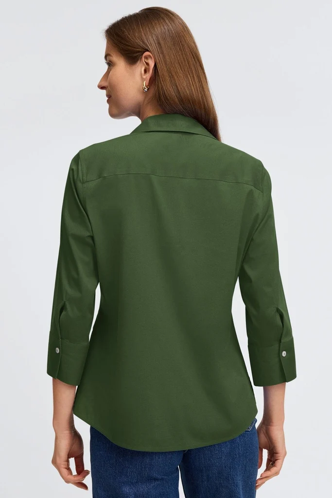 Mary No Iron Stretch 3/4 Sleeve Shirt - Image 20