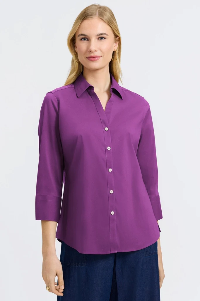 Mary No Iron Stretch 3/4 Sleeve Shirt - Image 27