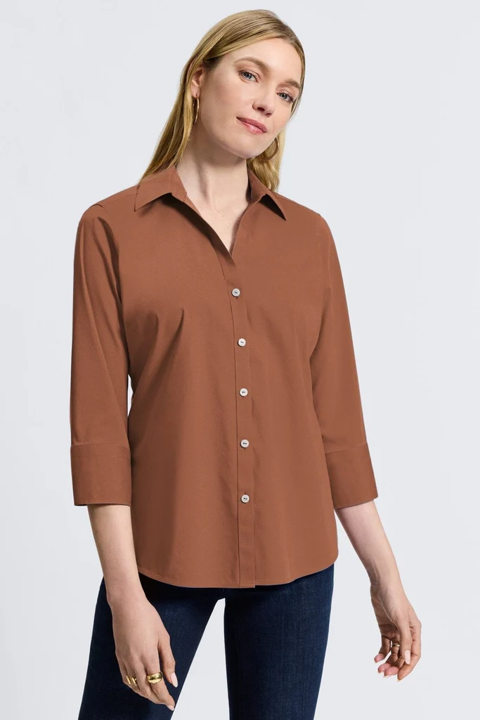 Mary No Iron Stretch 3/4 Sleeve Shirt - Image 31