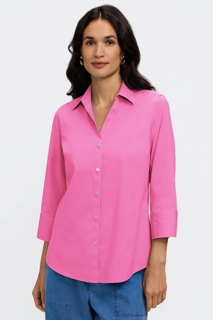 Mary No Iron Stretch 3/4 Sleeve Shirt - Image 5