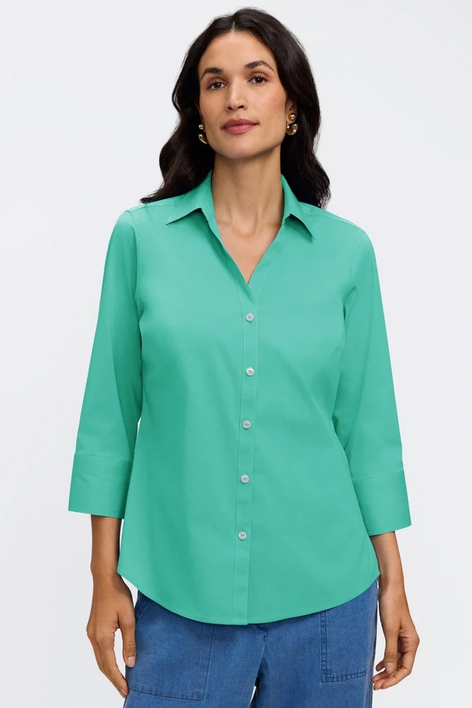 Mary No Iron Stretch 3/4 Sleeve Shirt - Image 9