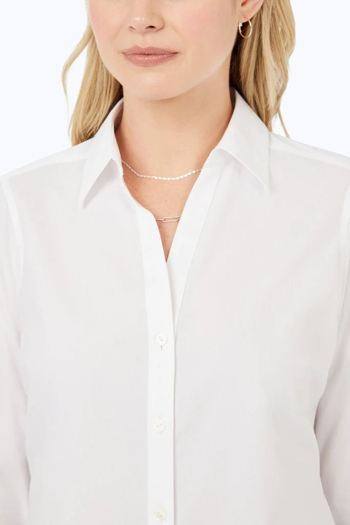 Mary Petite No Iron Stretch 3/4 Sleeve Shirt - Image 5