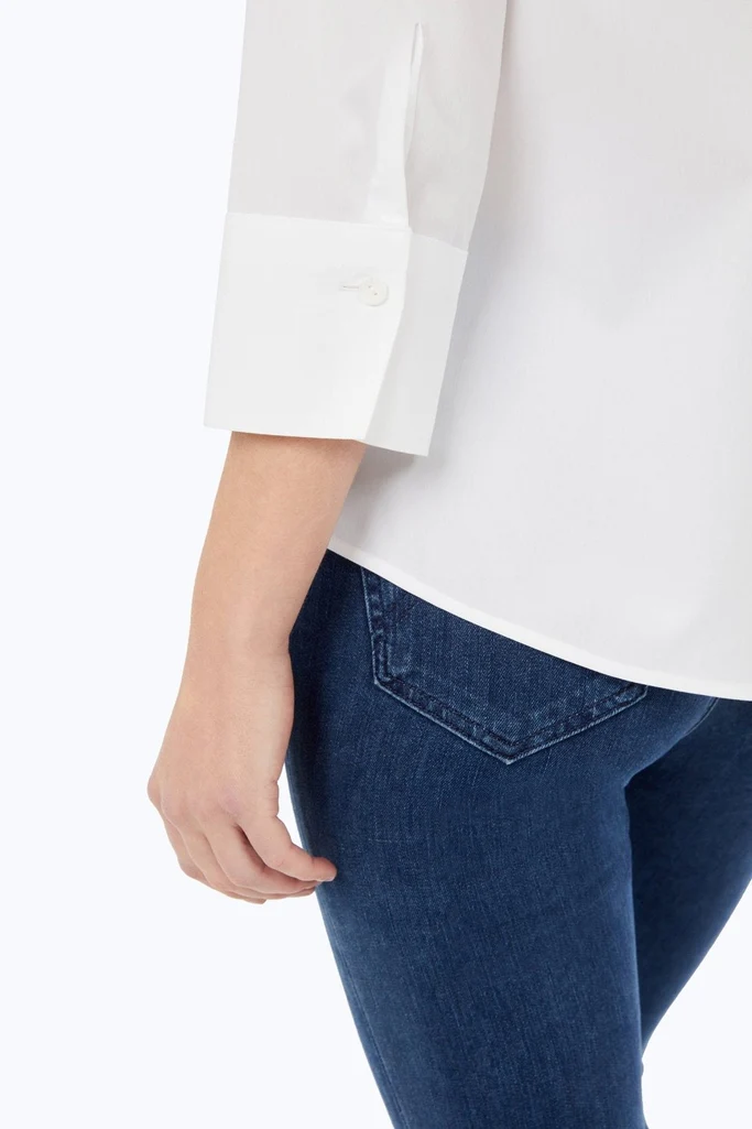 Mary Petite No Iron Stretch 3/4 Sleeve Shirt - Image 6