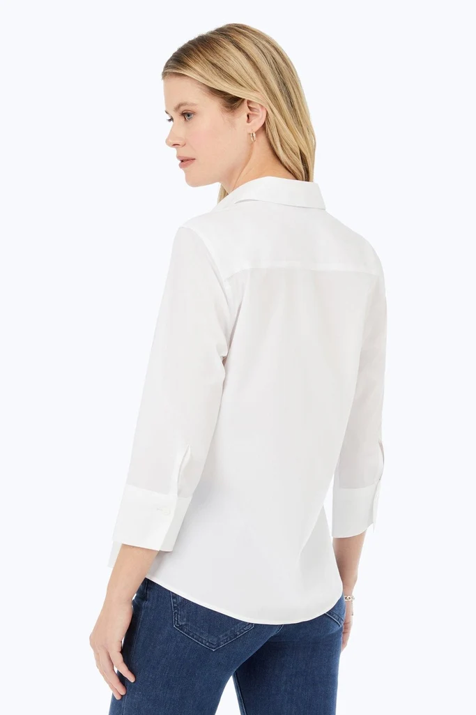 Mary Petite No Iron Stretch 3/4 Sleeve Shirt - Image 7
