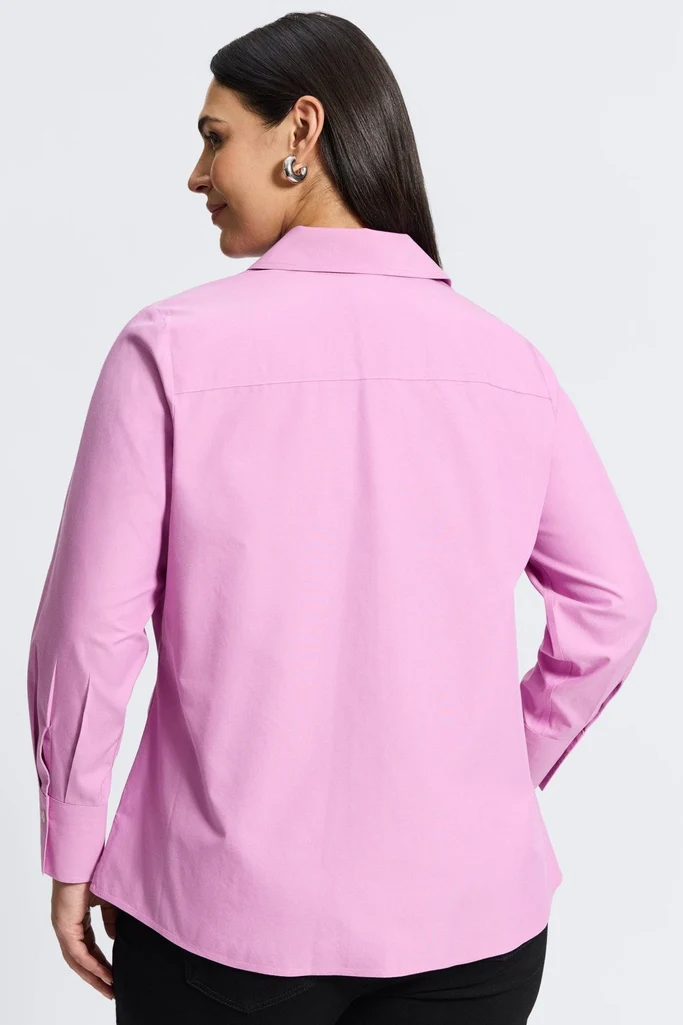 Mary Plus No Iron Pinpoint Long Sleeve Shirt - Image 14