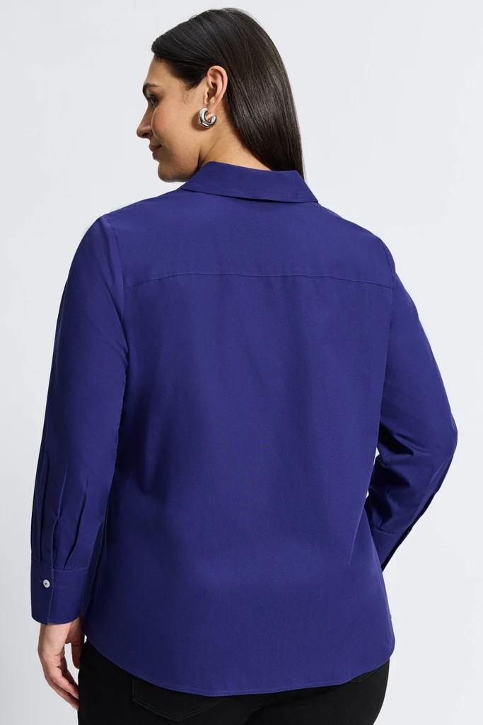 Mary Plus No Iron Pinpoint Long Sleeve Shirt - Image 20