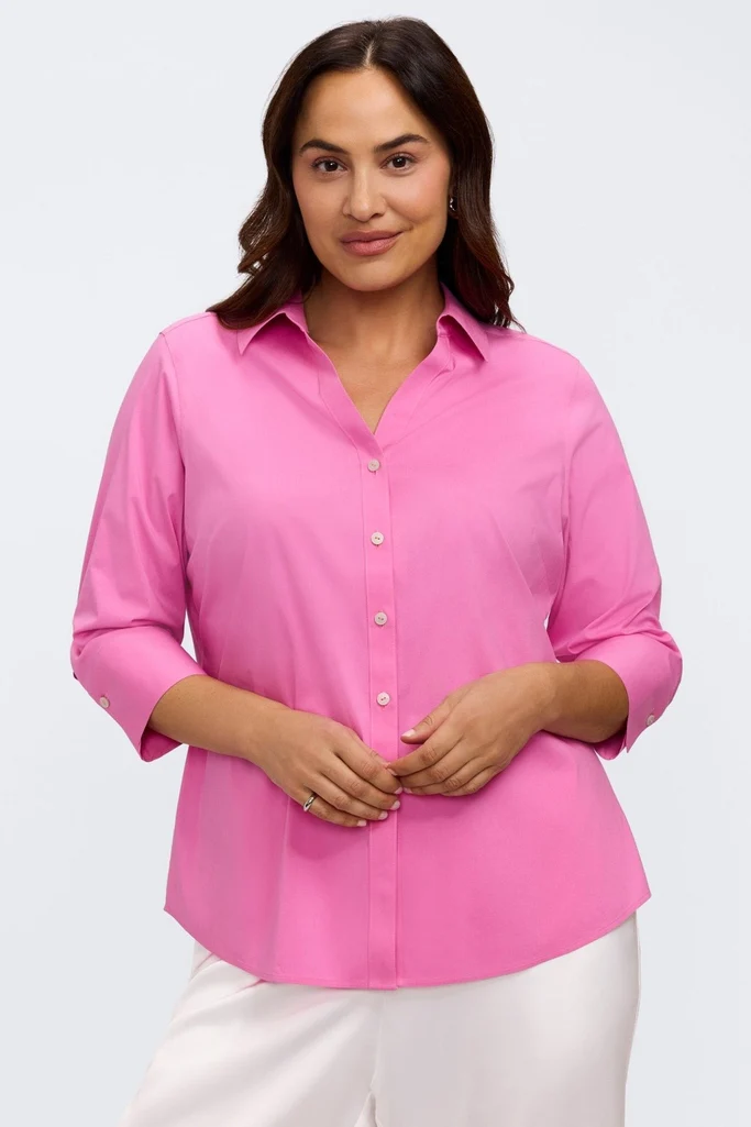 Mary Plus No Iron Stretch 3/4 Sleeve Shirt - Image 12
