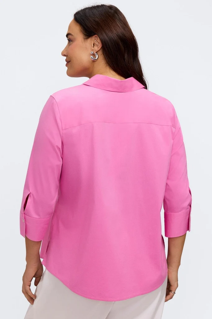 Mary Plus No Iron Stretch 3/4 Sleeve Shirt - Image 13