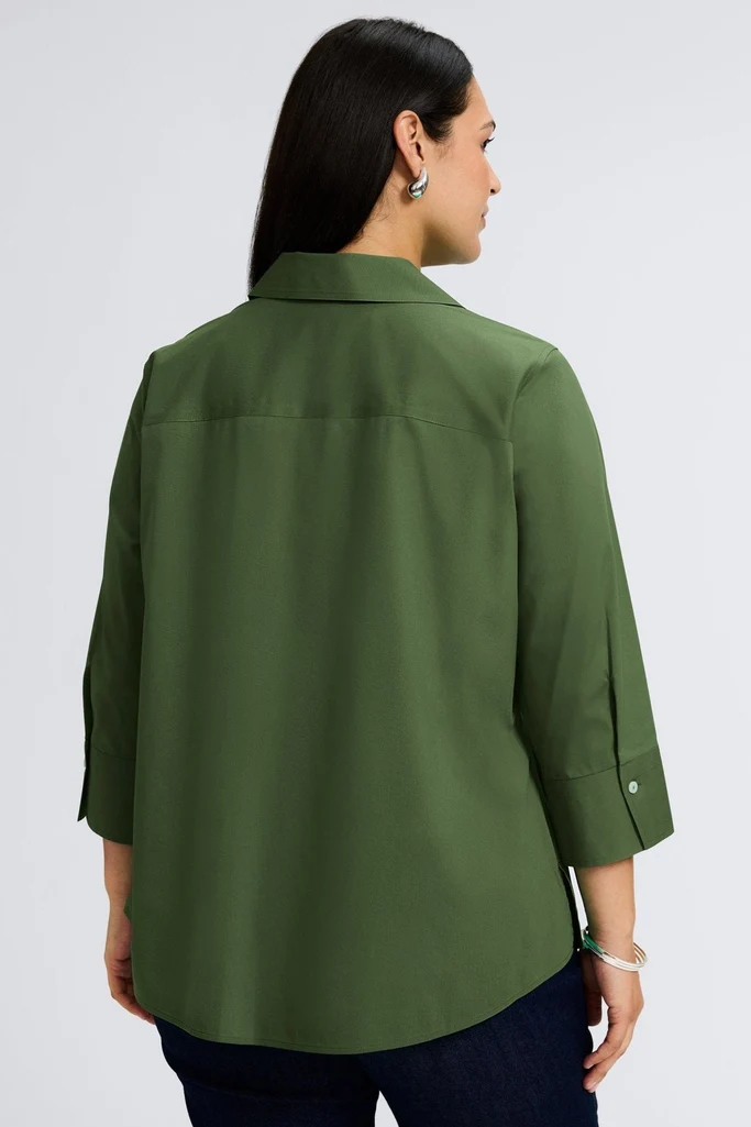 Mary Plus No Iron Stretch 3/4 Sleeve Shirt - Image 15