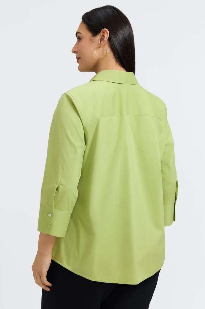 Mary Plus No Iron Stretch 3/4 Sleeve Shirt - Image 19