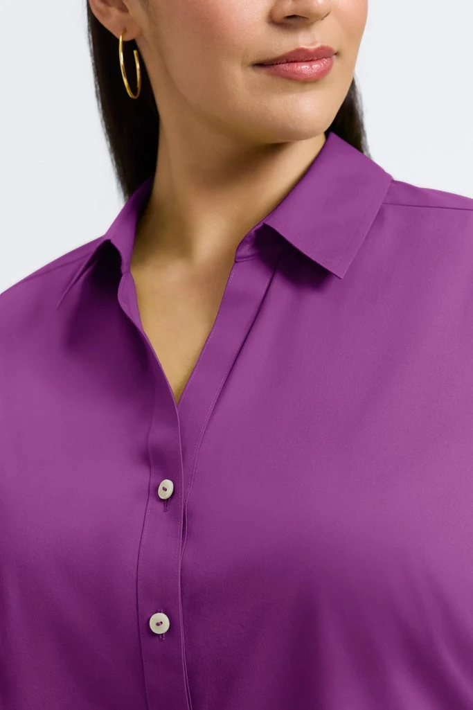 Mary Plus No Iron Stretch 3/4 Sleeve Shirt - Image 21