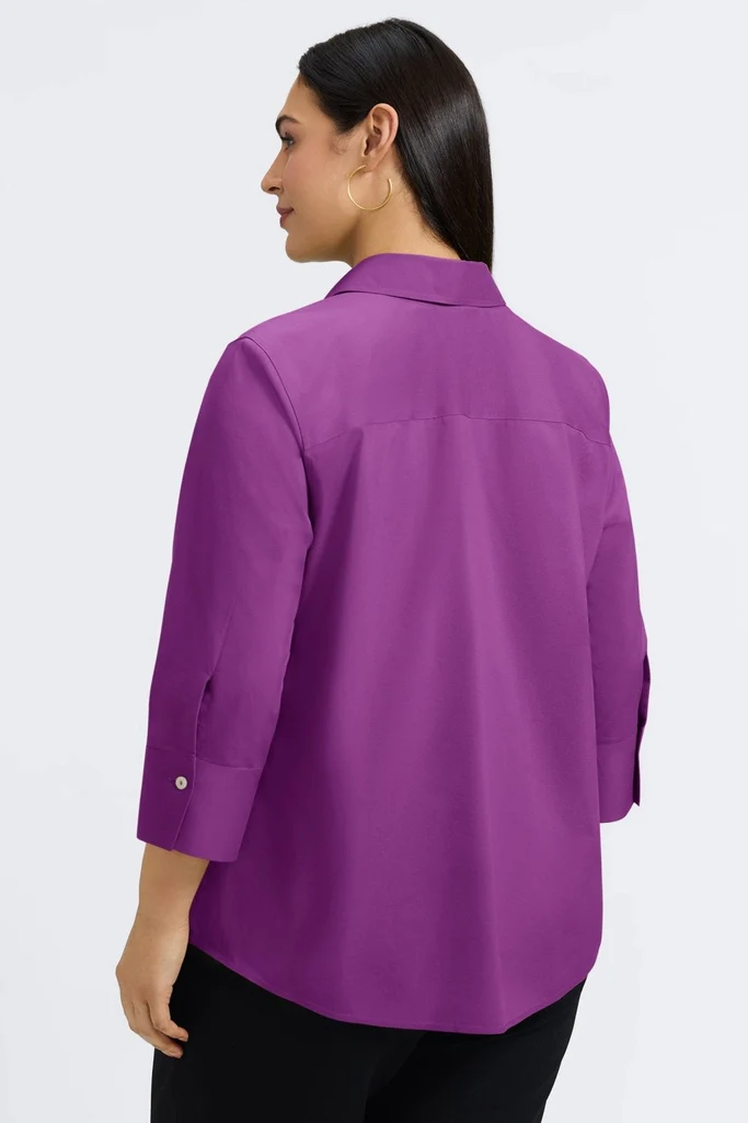 Mary Plus No Iron Stretch 3/4 Sleeve Shirt - Image 23