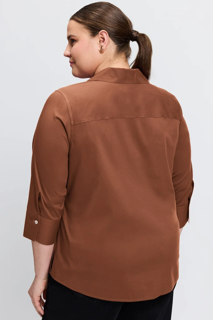 Mary Plus No Iron Stretch 3/4 Sleeve Shirt - Image 26