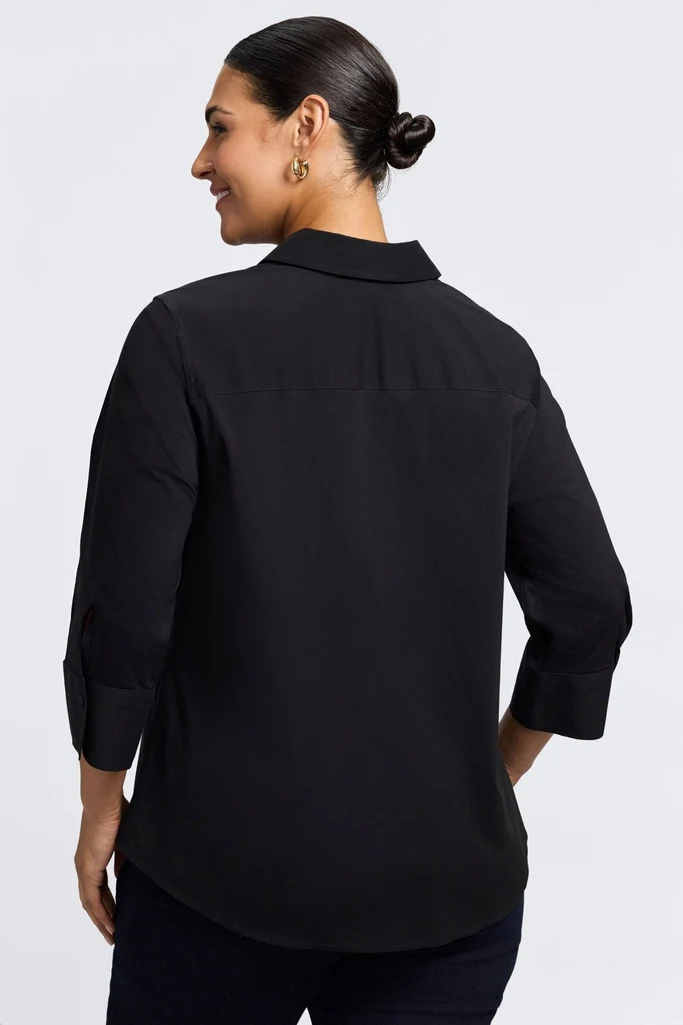 Mary Plus No Iron Stretch 3/4 Sleeve Shirt - Image 32