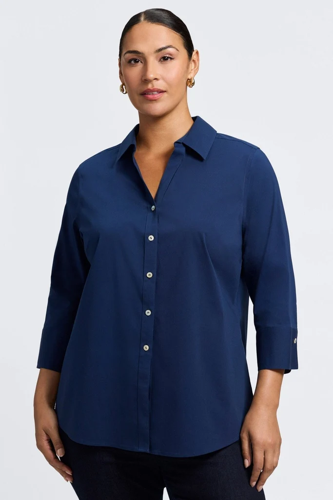 Mary Plus No Iron Stretch 3/4 Sleeve Shirt - Image 33