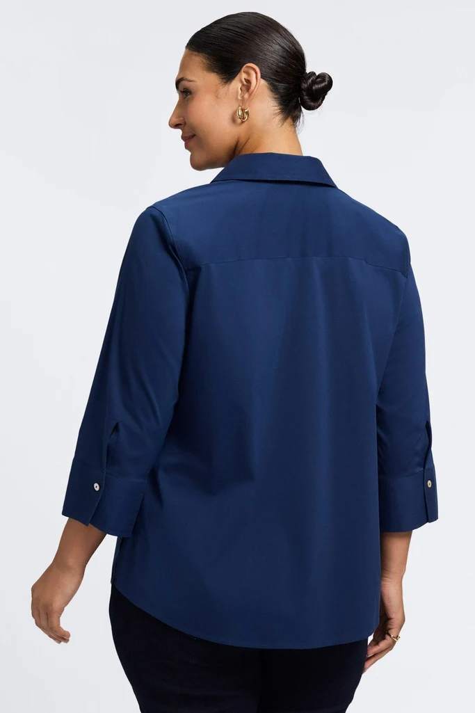 Mary Plus No Iron Stretch 3/4 Sleeve Shirt - Image 36