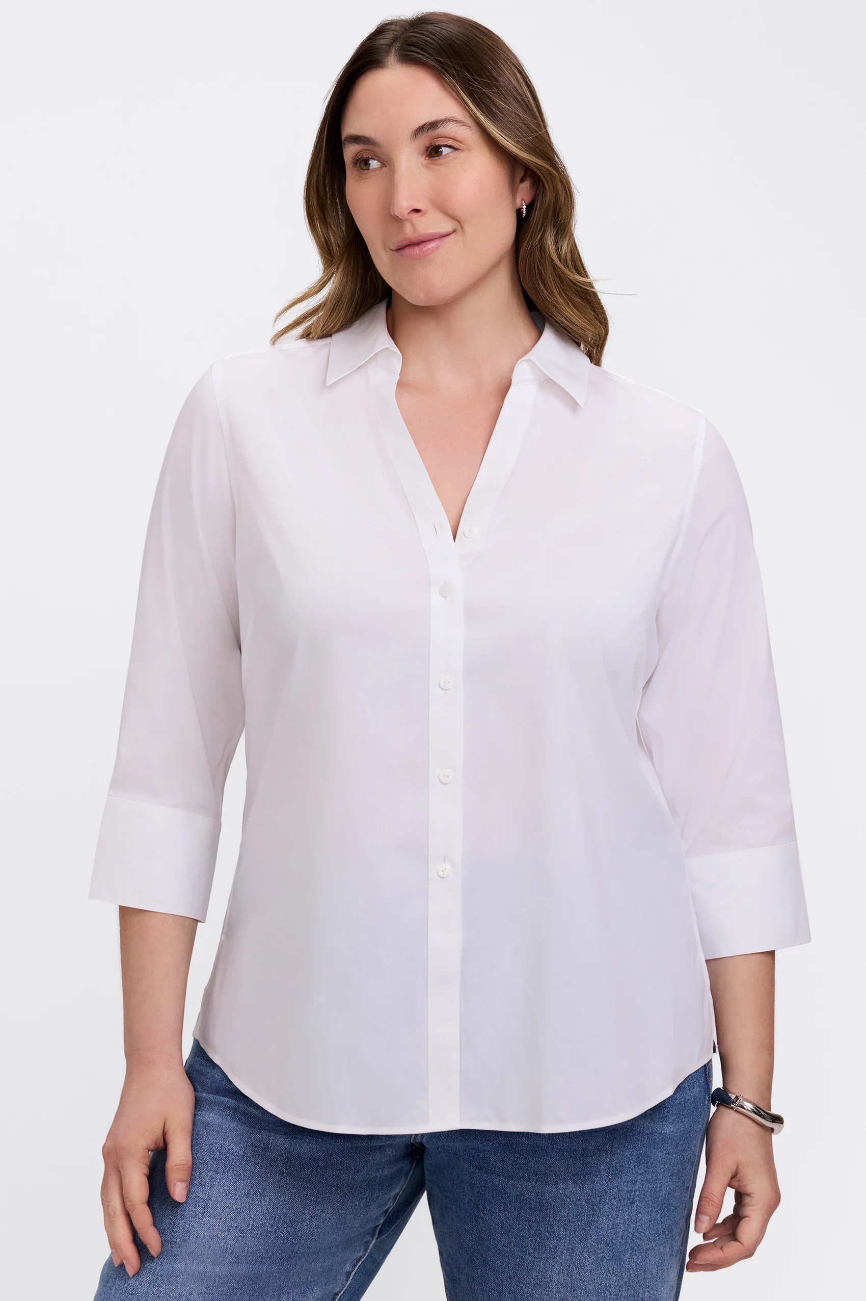 Mary Plus No Iron Stretch 3/4 Sleeve Shirt - Image 37