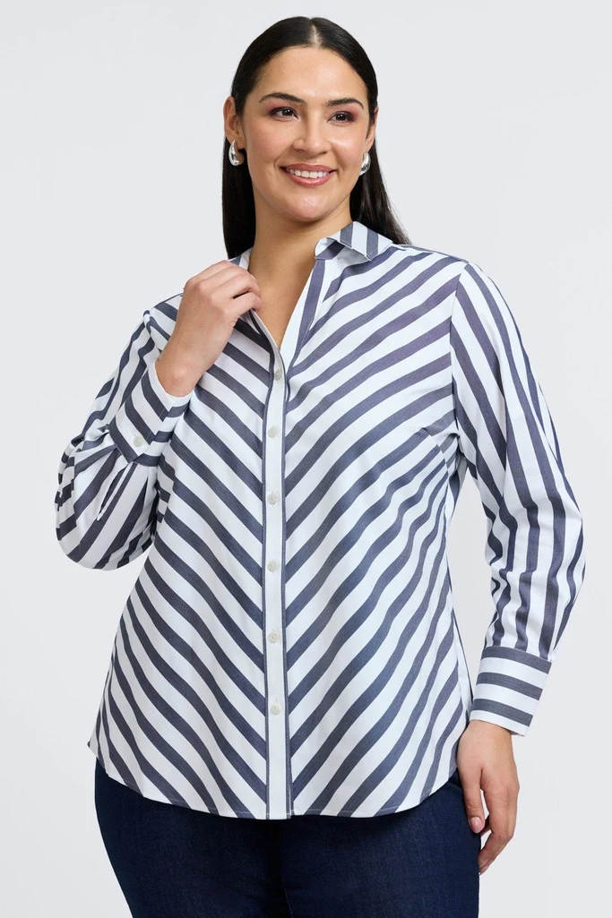 Mary Plus Springtime Stripe Long Sleeve Shirt - Image 10