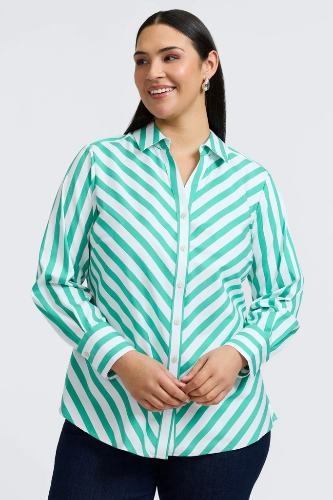 Mary Plus Springtime Stripe Long Sleeve Shirt - Image 5