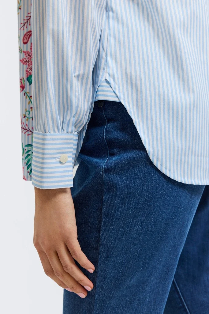 Meghan Striped Floral Long Sleeve Shirt - Image 3