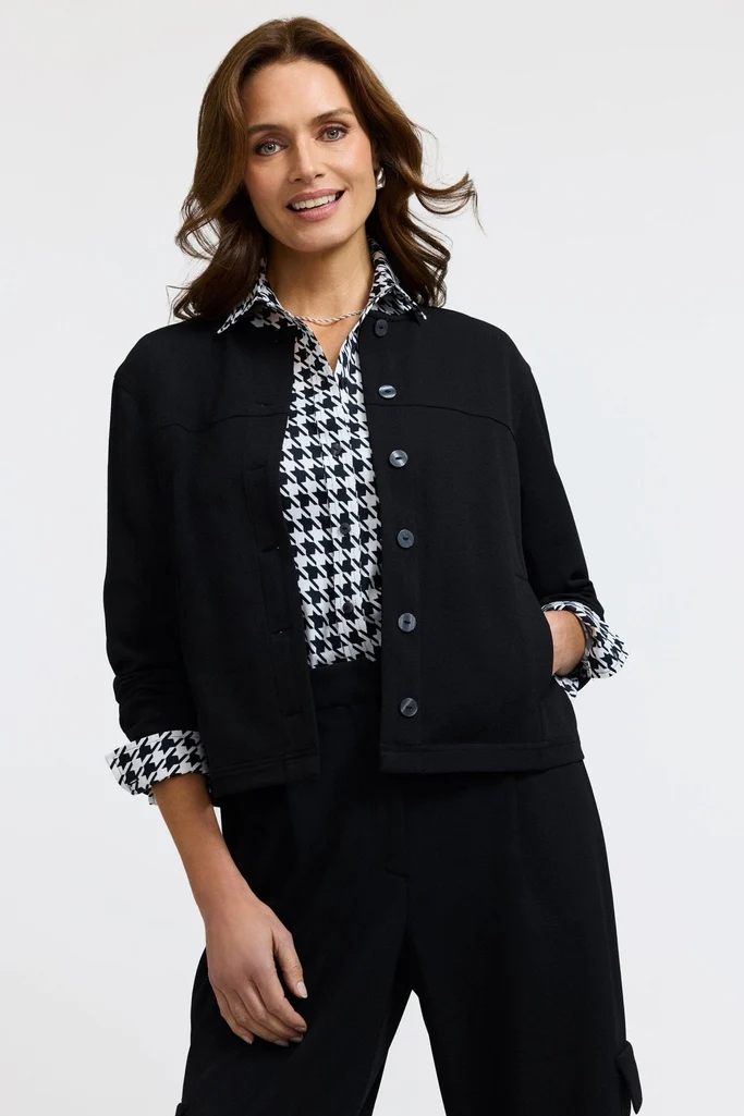 Meghan Classic Houndstooth Long Sleeve Shirt - Image 4
