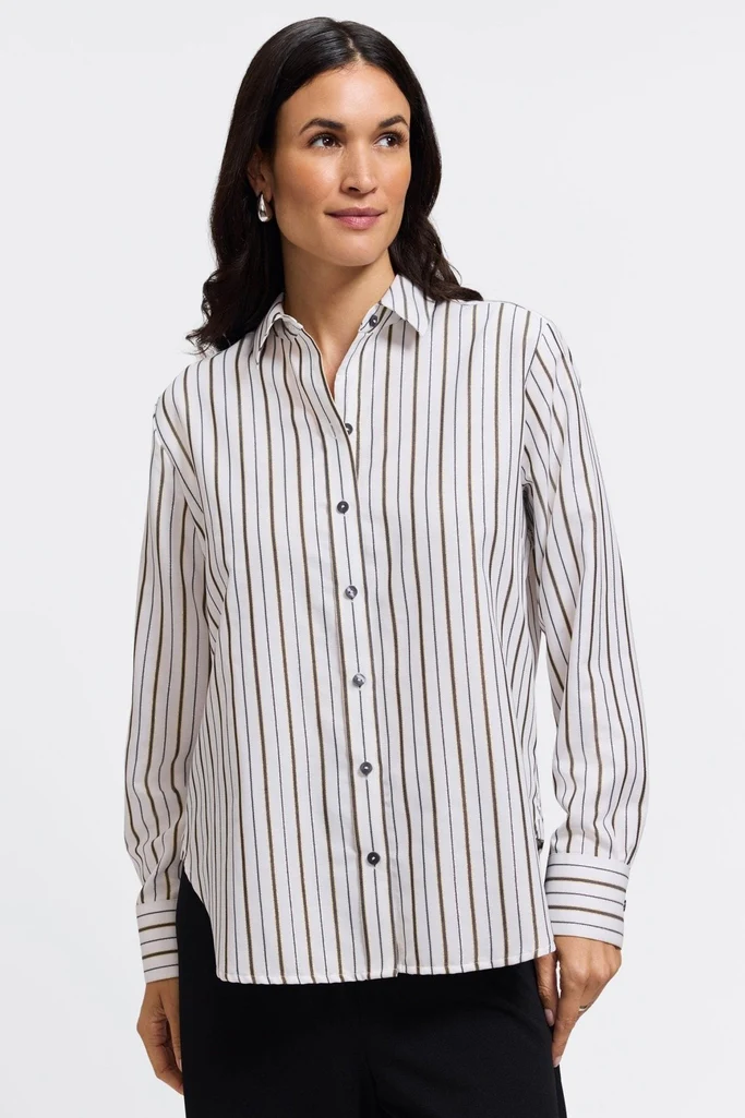 Meghan Metallic Stripe Long Sleeve Shirt - Image 4