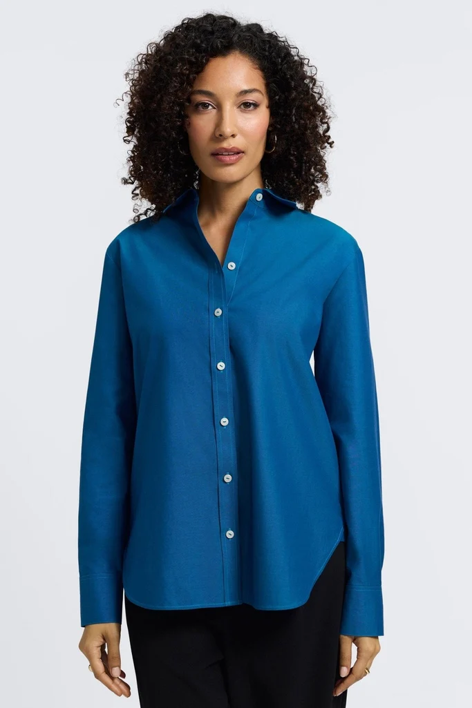 Meghan No Iron Pinpoint Long Sleeve Shirt - Image 12