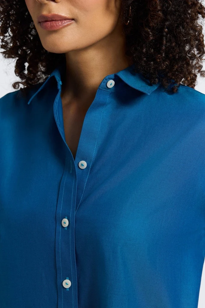 Meghan No Iron Pinpoint Long Sleeve Shirt - Image 13