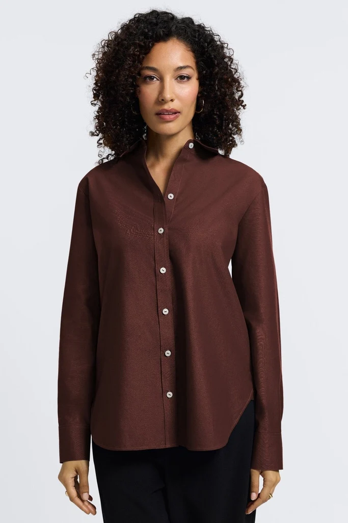 Meghan No Iron Pinpoint Long Sleeve Shirt - Image 16