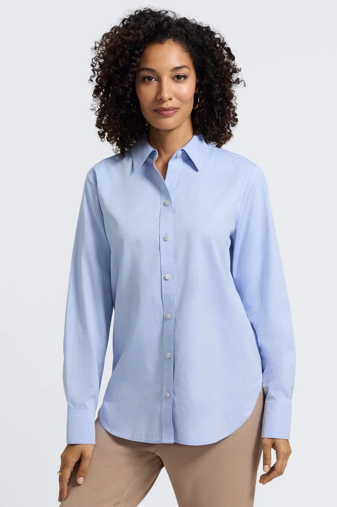 Meghan No Iron Pinpoint Long Sleeve Shirt - Image 20