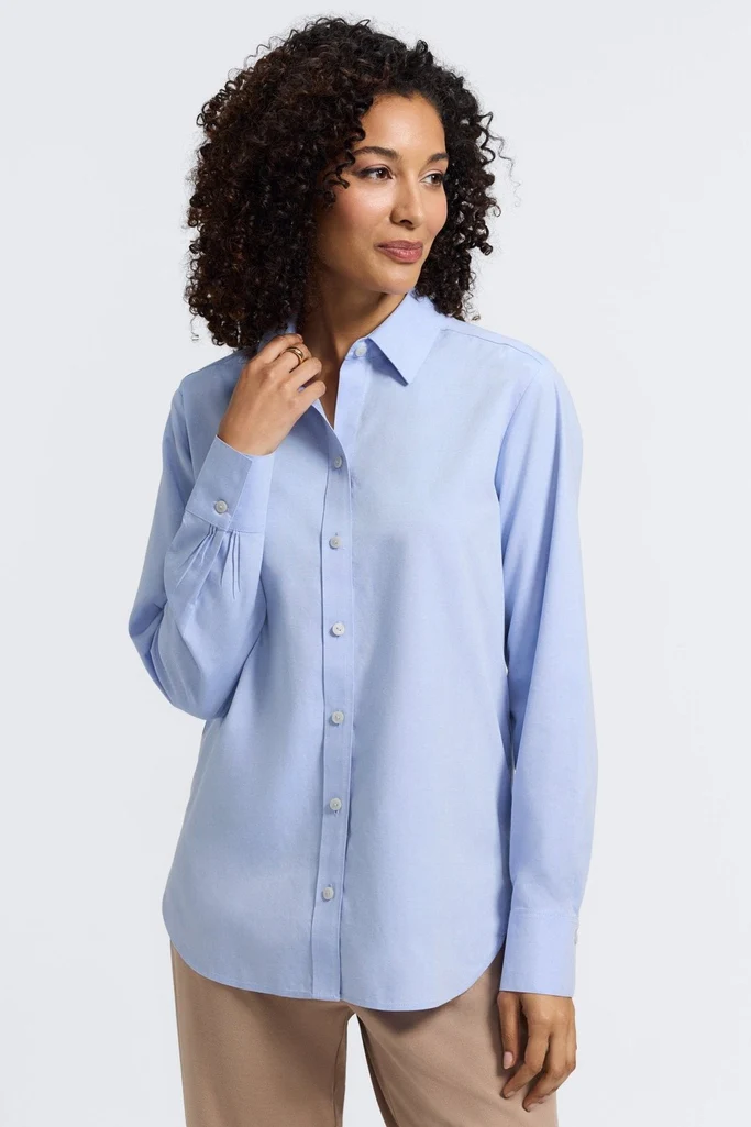 Meghan No Iron Pinpoint Long Sleeve Shirt - Image 23