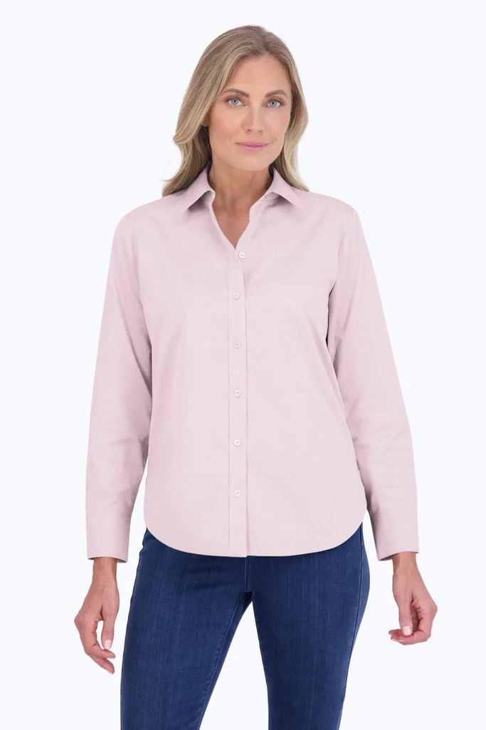 Meghan No Iron Pinpoint Long Sleeve Shirt - Image 25