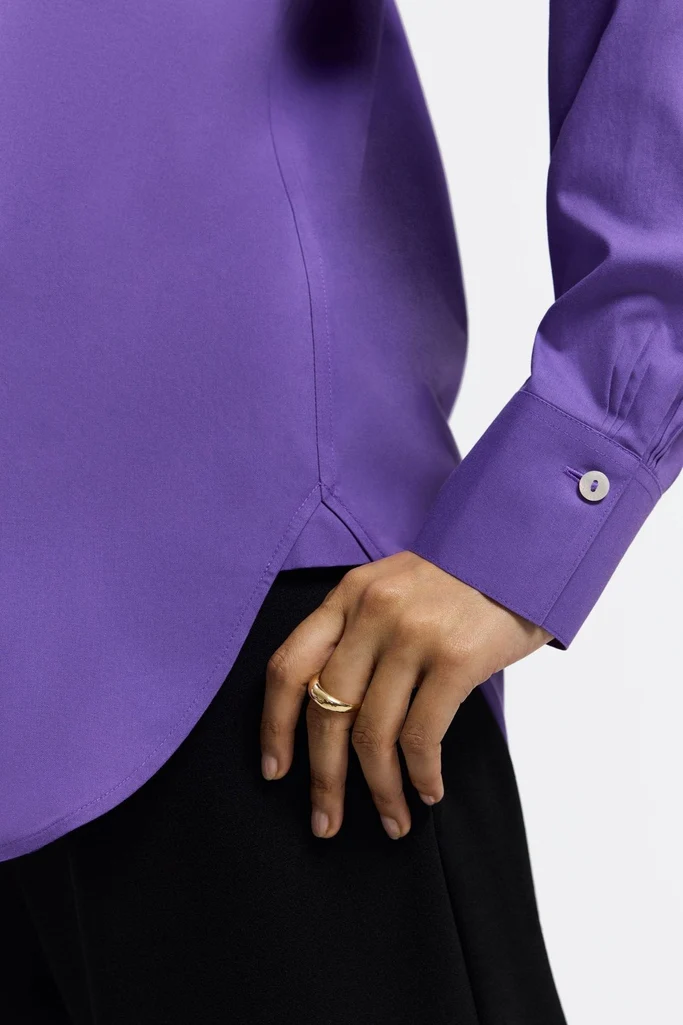 Meghan No Iron Pinpoint Long Sleeve Shirt - Image 9