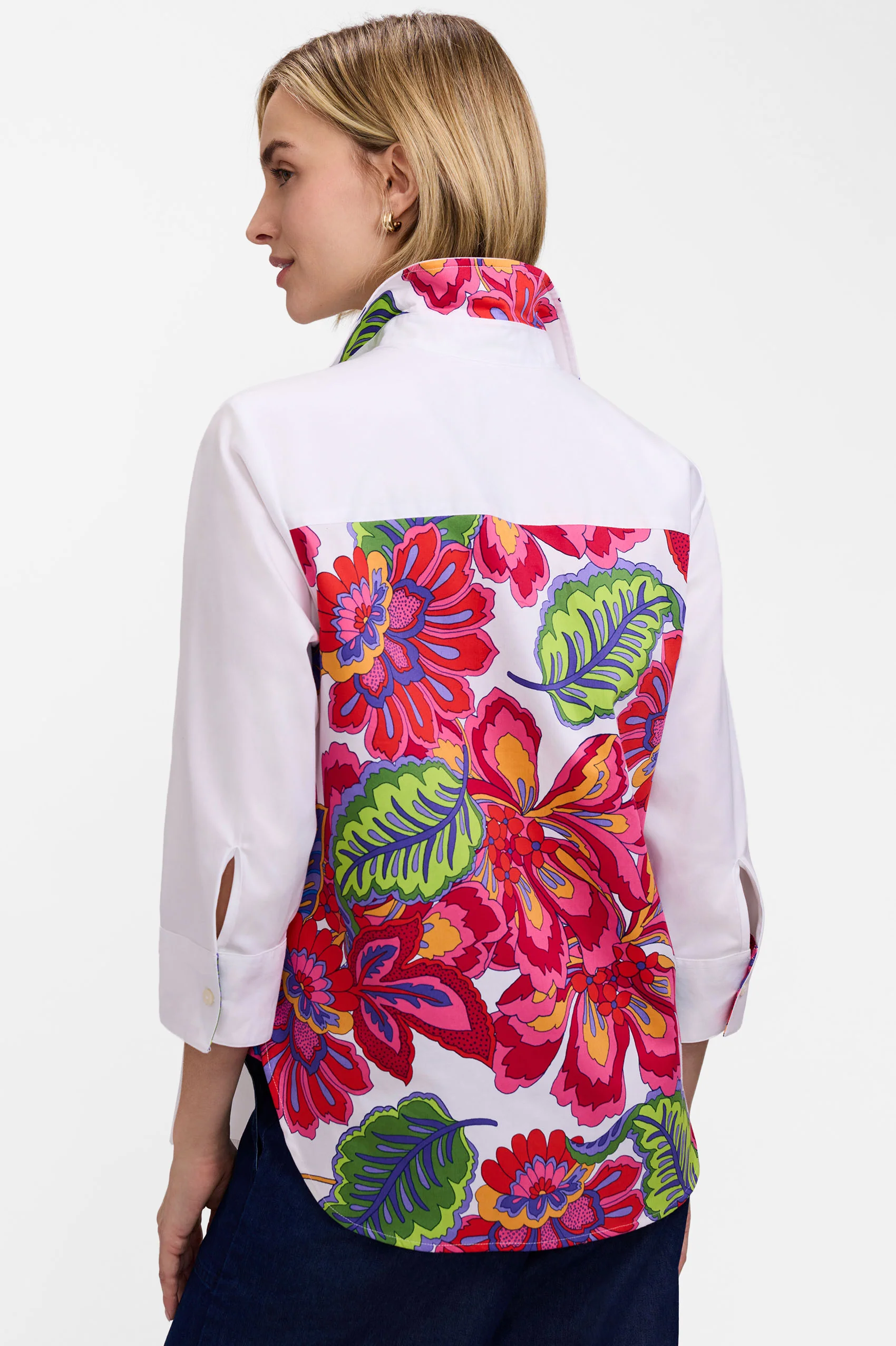 Meghan Paradise Blooms 3/4 Sleeve Shirt - Image 4