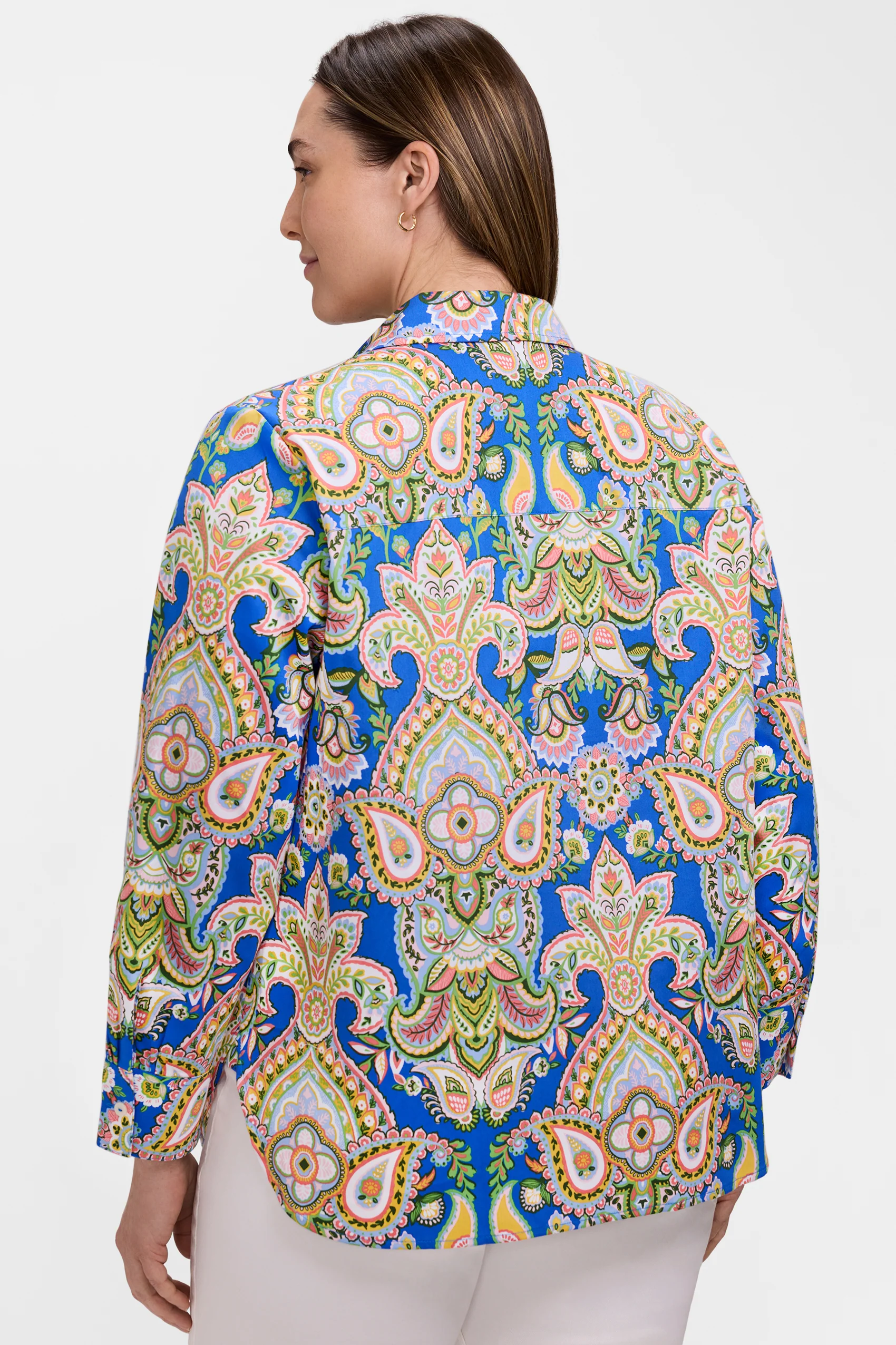 Meghan Plus Garden Paisley Long Sleeve Shirt - Image 3