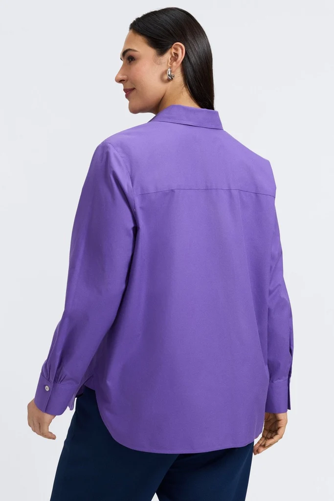 Meghan Plus No Iron Pinpoint Long Sleeve Shirt - Image 13