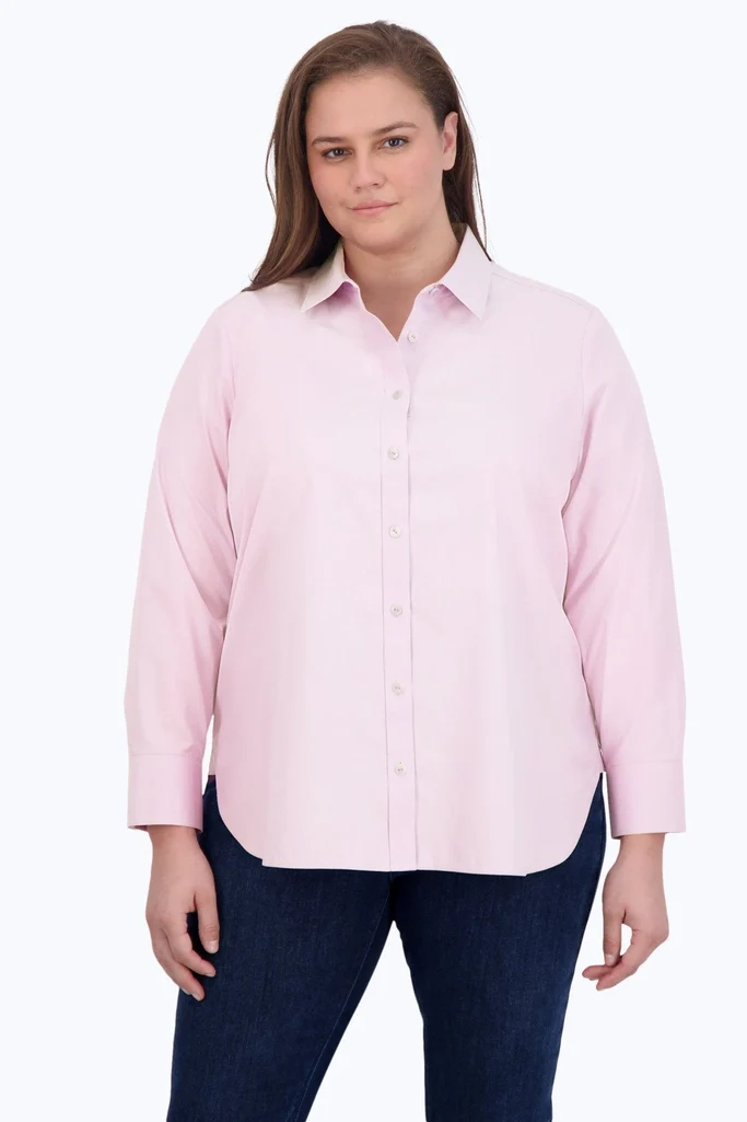 Meghan Plus No Iron Pinpoint Long Sleeve Shirt - Image 14