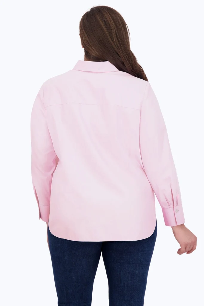 Meghan Plus No Iron Pinpoint Long Sleeve Shirt - Image 15