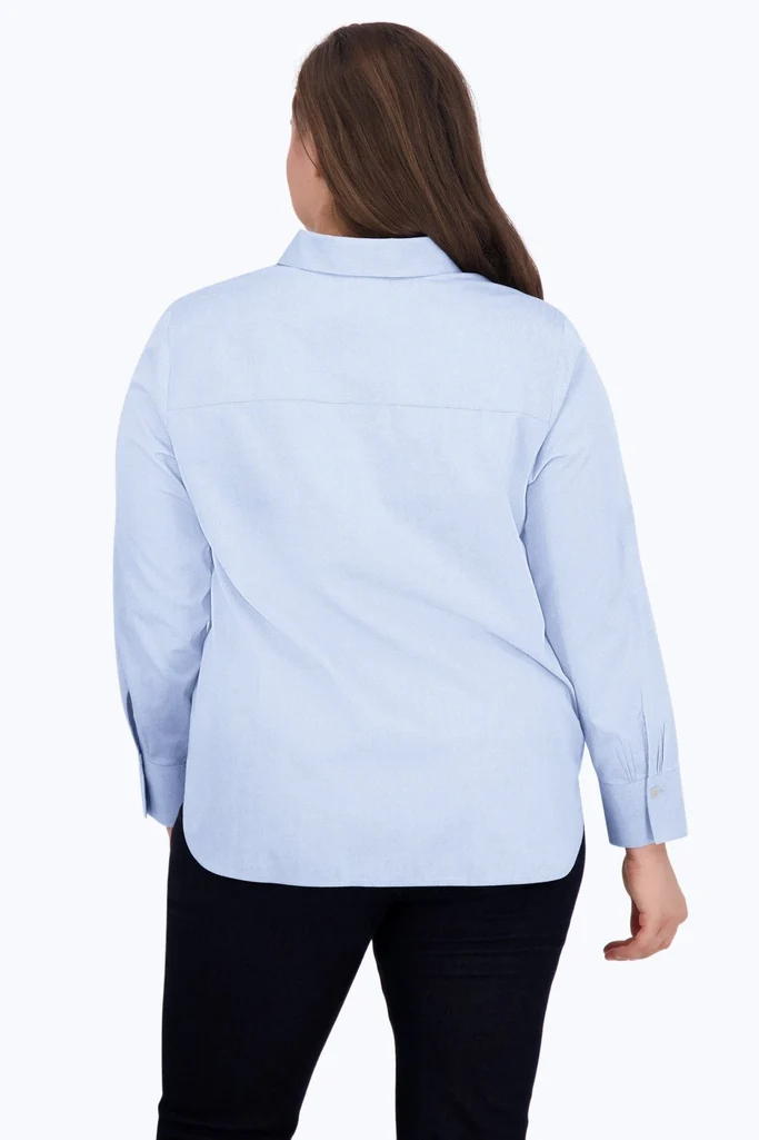 Meghan Plus No Iron Pinpoint Long Sleeve Shirt - Image 16