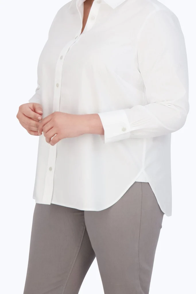 Meghan Plus No Iron Pinpoint Long Sleeve Shirt - Image 20