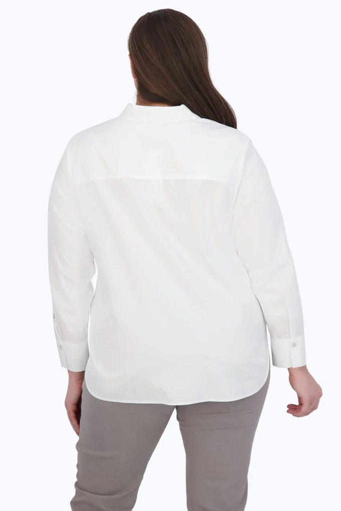 Meghan Plus No Iron Pinpoint Long Sleeve Shirt - Image 22