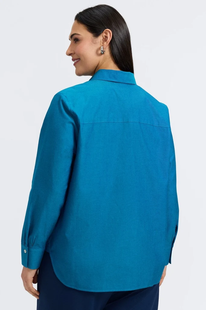 Meghan Plus No Iron Pinpoint Long Sleeve Shirt - Image 4