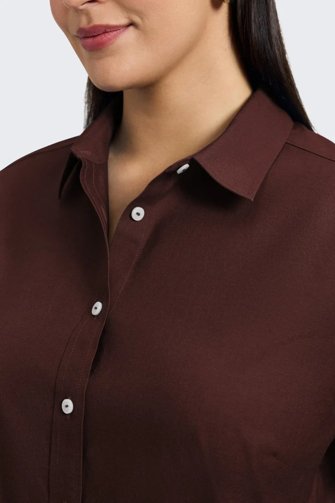 Meghan Plus No Iron Pinpoint Long Sleeve Shirt - Image 7