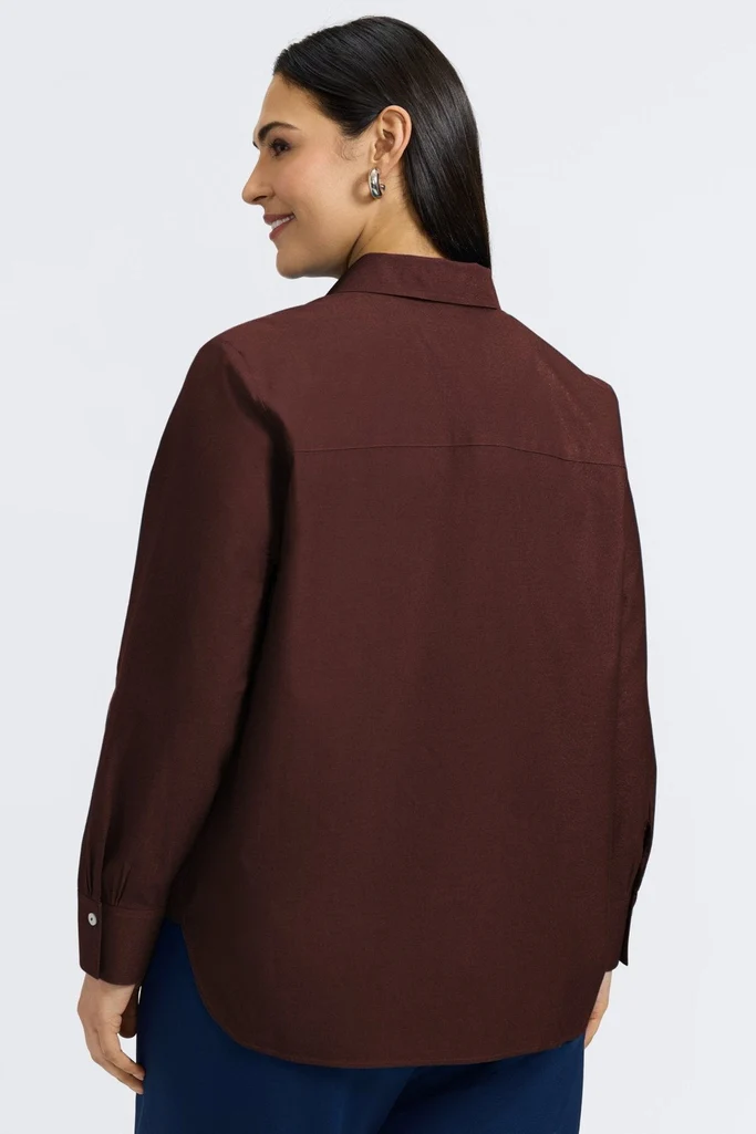 Meghan Plus No Iron Pinpoint Long Sleeve Shirt - Image 8