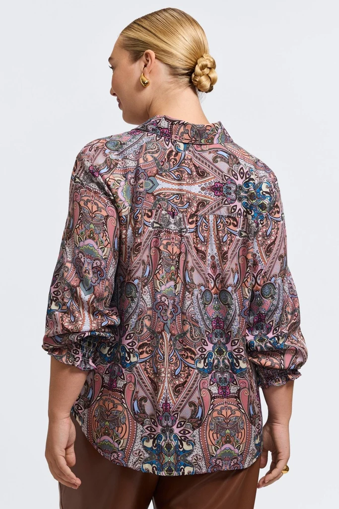 Olivia Plus Scarf Paisley Long Sleeve Shirt - Image 5